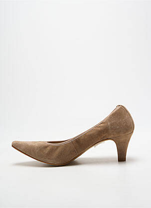Escarpins bout pointu talon de 7 à 9cm beige ANDREA DAPHANE femme