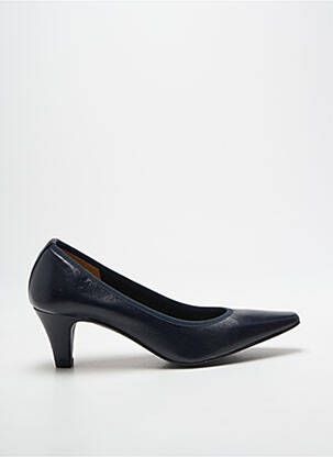 Escarpins tissage satiné talon de 4 à 6cm bleu ANDREA DAPHANE femme