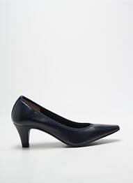 Escarpins tissage satiné talon de 4 à 6cm bleu ANDREA DAPHANE femme