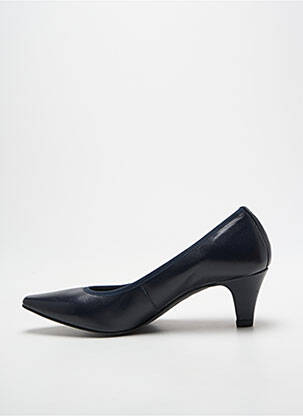 Escarpins tissage satiné talon de 4 à 6cm bleu ANDREA DAPHANE femme