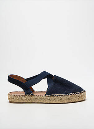 Espadrilles bout rond talon plat jusqu'à 3cm bleu CARMEN SAIZ femme