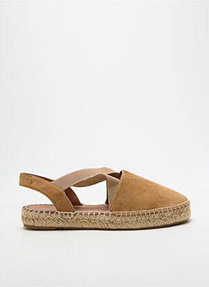 Espadrilles bout rond talon plat jusqu'à 3cm marron CARMEN SAIZ femme