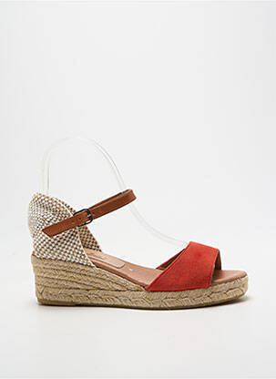 Espadrilles fermeture boucle(s) talon de 4 à 6cm rouge CARMEN SAIZ femme