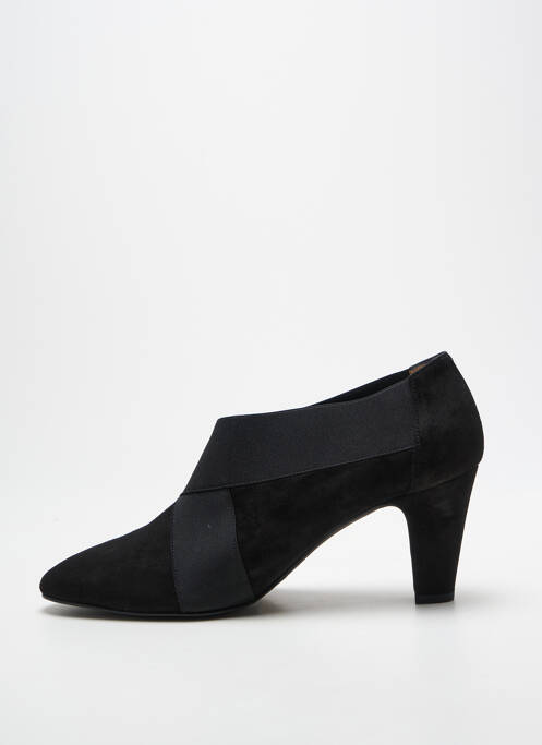 Bottines/boots tissage satiné talon de 7 à 9cm noir ANDREA DAPHANE femme