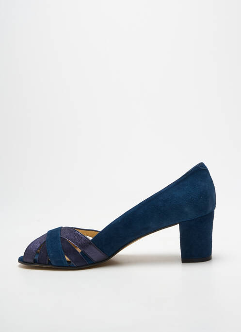 Escarpins talon bottier talon de 4 à 6cm bleu ANDREA DAPHANE femme