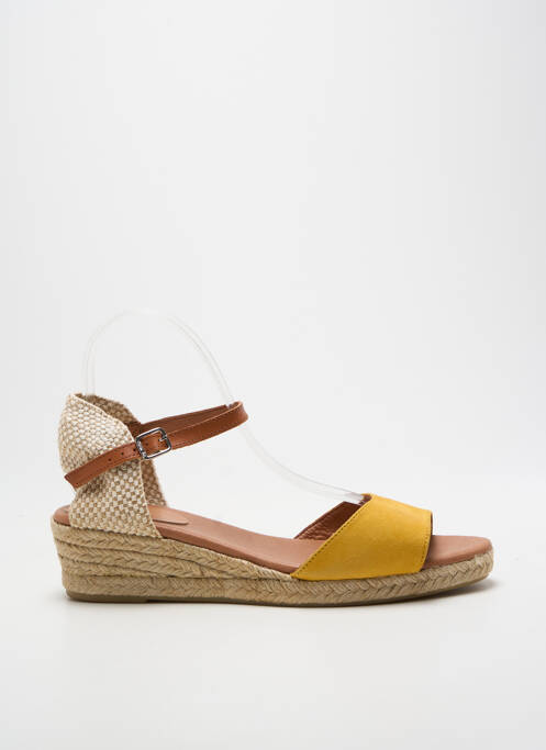 Espadrilles fermeture boucle(s) talon de 4 à 6cm jaune CARMEN SAIZ femme