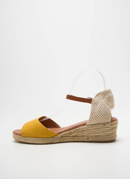 Espadrilles fermeture boucle(s) talon de 4 à 6cm jaune CARMEN SAIZ femme