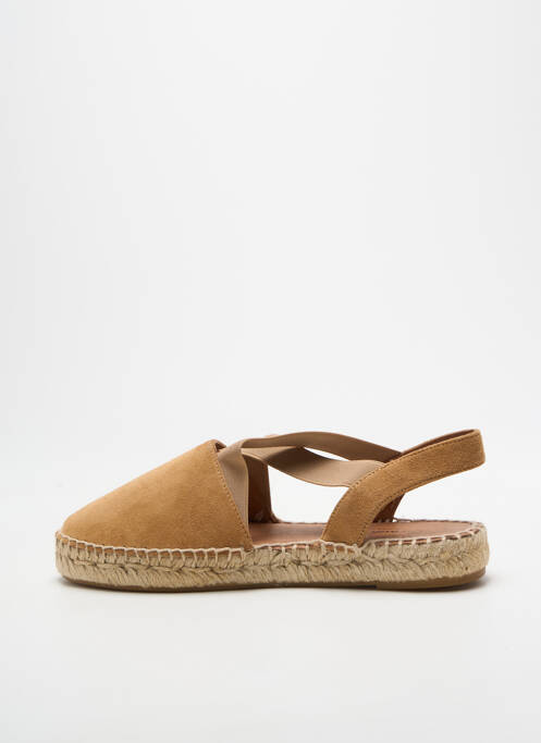 Espadrilles bout rond talon plat jusqu'à 3cm marron CARMEN SAIZ femme