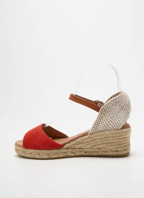 Espadrilles fermeture boucle(s) talon de 4 à 6cm rouge CARMEN SAIZ femme