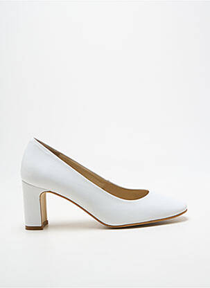 Escarpins bout carré talon de 7 à 9cm blanc ANDREA DAPHANE femme