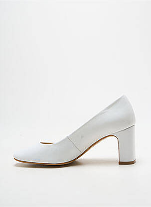 Escarpins bout carré talon de 7 à 9cm blanc ANDREA DAPHANE femme