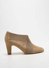 Bottines/boots bout rond talon de 7 à 9cm beige ANDREA DAPHANE femme
