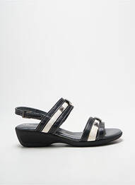 Sandales/nu pieds tissage satiné talon de 4 à 6cm noir SAIMON femme
