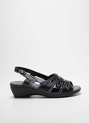 Sandales/nu pieds tissage satiné talon de 4 à 6cm noir SAIMON femme
