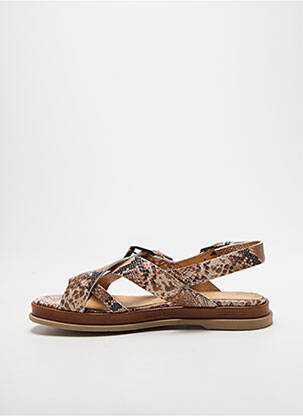 Sandales/nu pieds matière lisse talon plat jusqu'à 3cm beige MINKA DESIGN femme