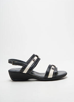 Sandales/nu pieds tissage satiné talon de 4 à 6cm noir SAIMON femme