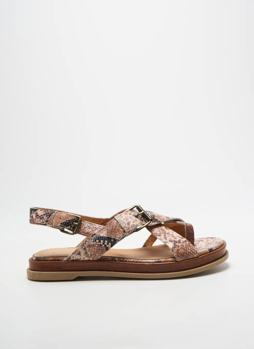 Sandales/nu pieds matière lisse talon plat jusqu'à 3cm beige MINKA DESIGN femme