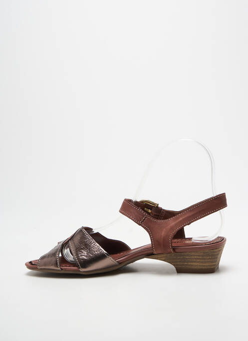 Sandales/nu pieds tissage satiné talon plat jusqu'à 3cm violet SAMOA femme