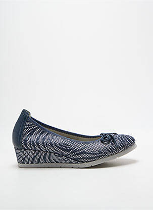 Ballerines impression talon de 4 à 6cm bleu DORKING femme