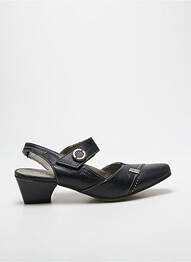 Sandales/nu pieds tissage satiné talon de 4 à 6cm noir DORKING femme