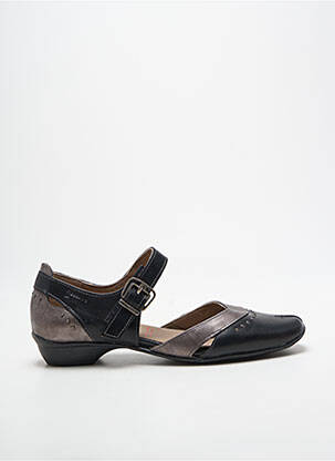 Sandales/nu pieds tissage satiné talon plat jusqu'à 3cm noir DORKING femme