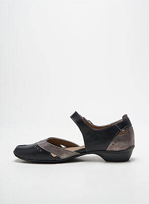 Sandales/nu pieds tissage satiné talon plat jusqu'à 3cm noir DORKING femme