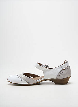 Sandales/nu pieds tissage satiné talon plat jusqu'à 3cm blanc DORKING femme
