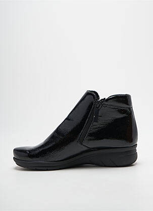 Bottines/boots tissage satiné talon plat jusqu'à 3cm noir HIRICA femme