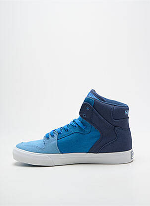 Baskets fermeture lacets bout rond bleu SUPRA garçon