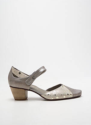 Escarpins tissage satiné talon de 4 à 6cm argent DORKING femme