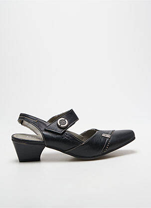 Sandales/nu pieds tissage satiné talon de 4 à 6cm noir DORKING femme