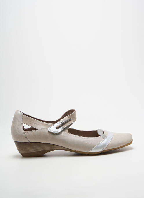 Ballerines bout rond talon de 4 à 6cm gris DORKING femme