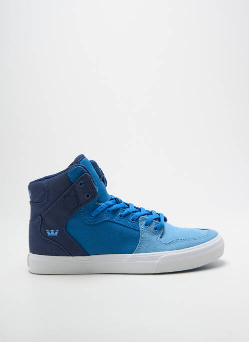 Baskets fermeture lacets bout rond bleu SUPRA garcon