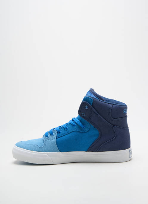Baskets fermeture lacets bout rond bleu SUPRA garcon