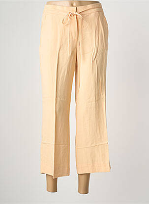 Pantalon 7/8 fermeture zippée sous rabat boutonné orange BIANCA femme