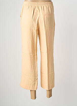 Pantalon 7/8 fermeture zippée sous rabat boutonné orange BIANCA femme