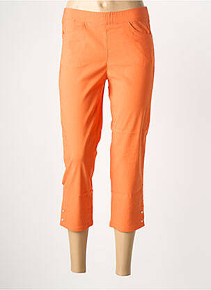 Pantalon 7/8 taille élastique orange STARK femme