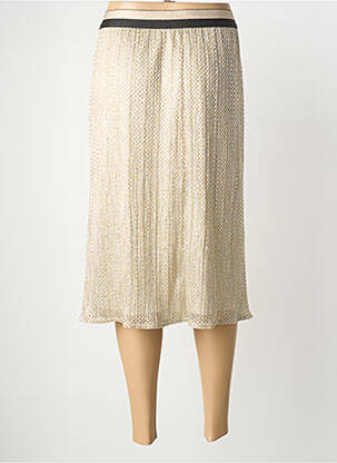 Jupe mi-longue taille élastique or EUGEN KLEIN femme