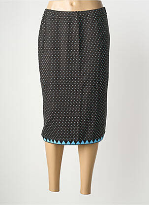 Jupe mi-longue taille élastique noir EUGEN KLEIN femme