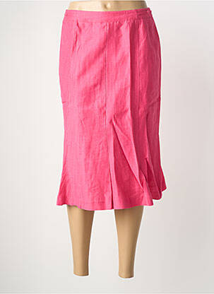Jupe mi-longue coupe évasée rose EUGEN KLEIN femme
