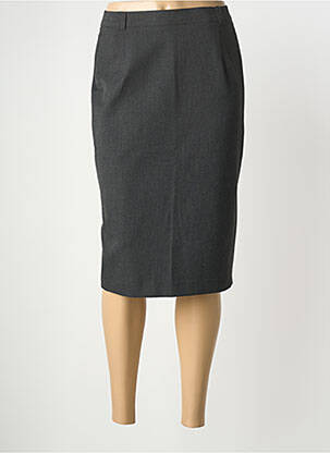 Jupe mi-longue coupe droite gris EUGEN KLEIN femme
