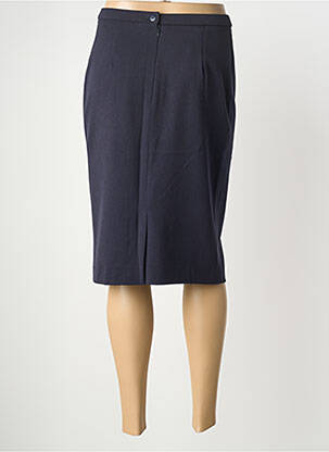 Jupe mi-longue coupe droite bleu PAUPORTÉ femme