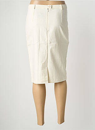 Jupe mi-longue coupe droite beige CHRISTIAN MARRY femme