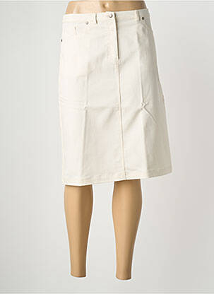 Jupe mi-longue coupe droite beige CHRISTIAN MARRY femme