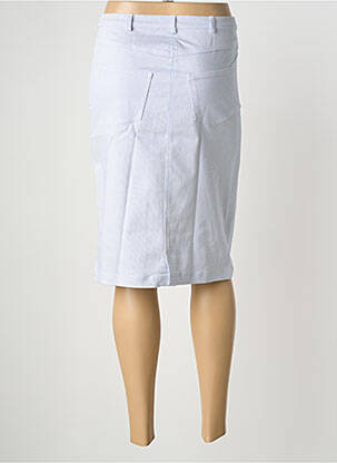 Jupe mi-longue coupe droite bleu CHRISTIAN MARRY femme