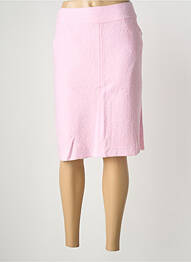 Jupe mi-longue coupe droite rose EUGEN KLEIN femme