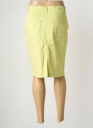 Jupe mi-longue coupe droite jaune BIANCA femme