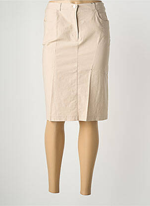 Jupe mi-longue coupe droite beige EUGEN KLEIN femme