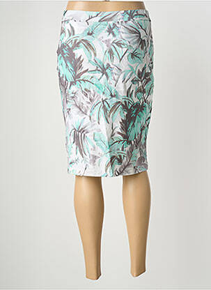 Jupe mi-longue coupe droite bleu EUGEN KLEIN femme