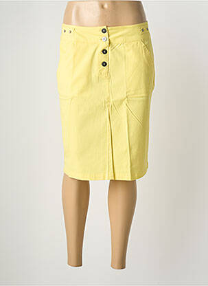 Jupe mi-longue coupe droite jaune THALASSA femme